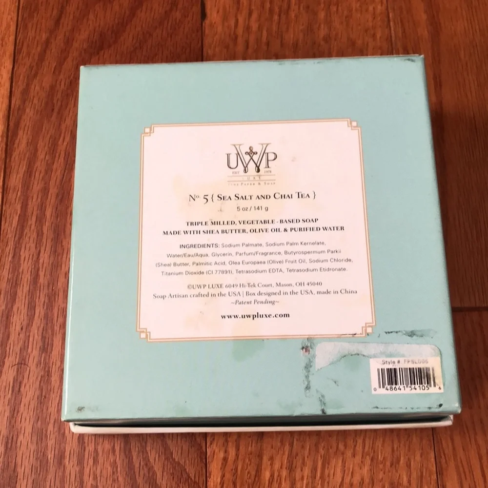 ❤️ 3/$10 ❤️ UWP No. 5 Sea Salt and Chai Tea Soap - Picture 3 of 7